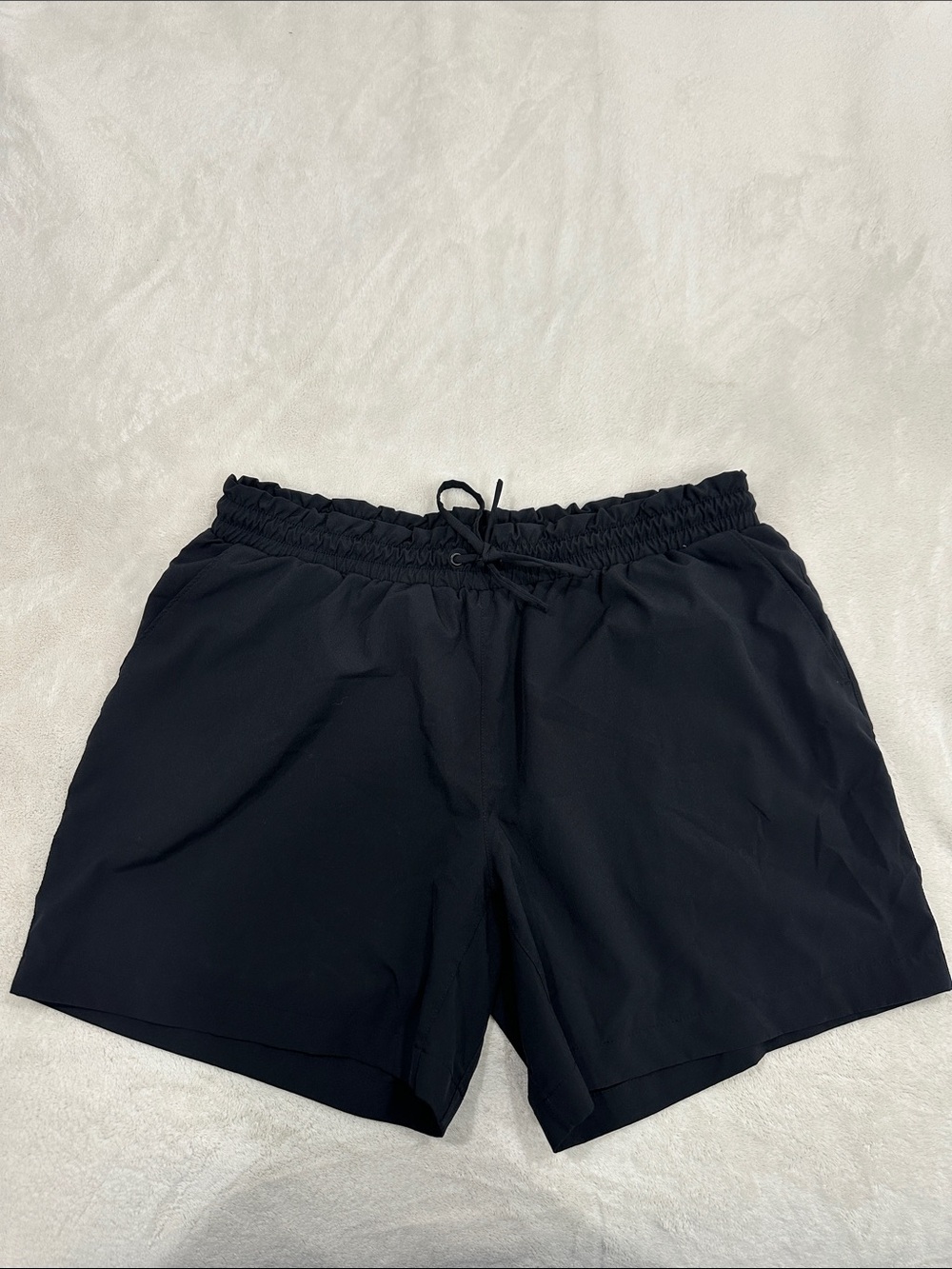 Mondetta Black Athletic Shorts with Drawstring Waist